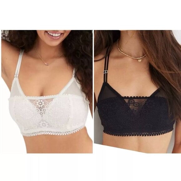 NWT Aerie Hot Pink Real Power Wireless Push Up Joy Convertible Lace Bra - 34A - Picture 5 of 7